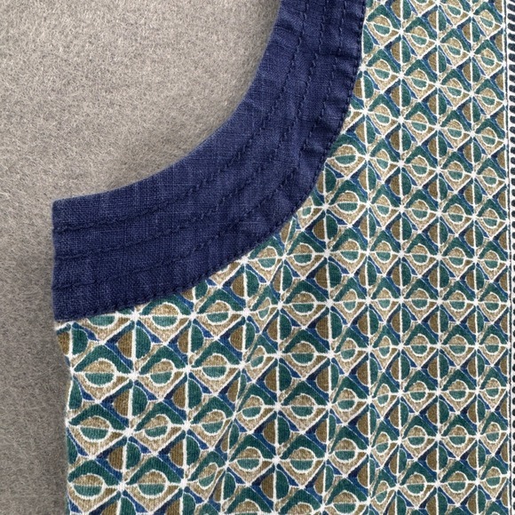 Tommy Bahama Dress Womens Size S Blue Green Geo Print Mixed Media‎ Above Knee - Picture 4 of 13